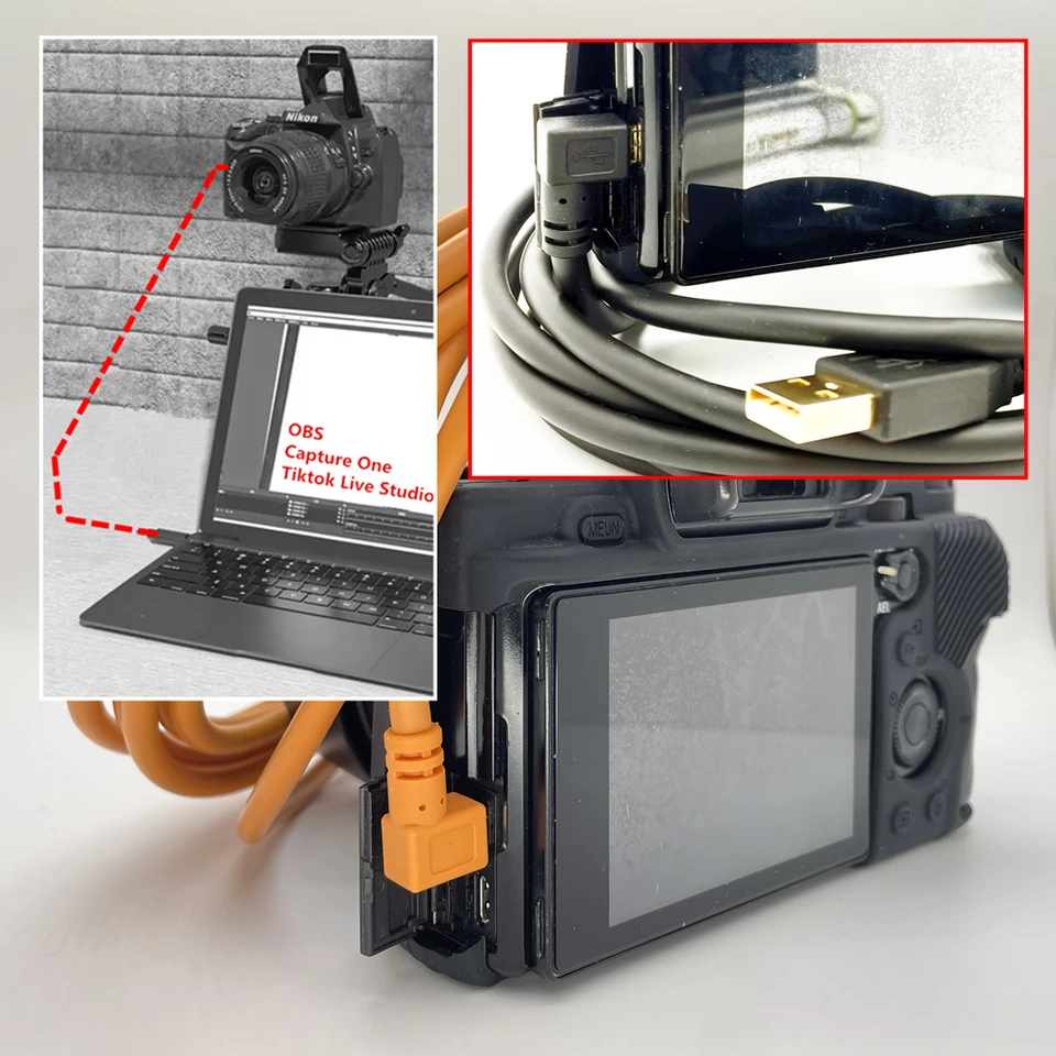 Sony ZV1 M50 카메라 테더링 PC 이미징 엣지 Youtube 캡처용 3/5m Type-C USB-마이크로 B 라이브 스트리밍  케이블 USB-C 1개 - AliExpress