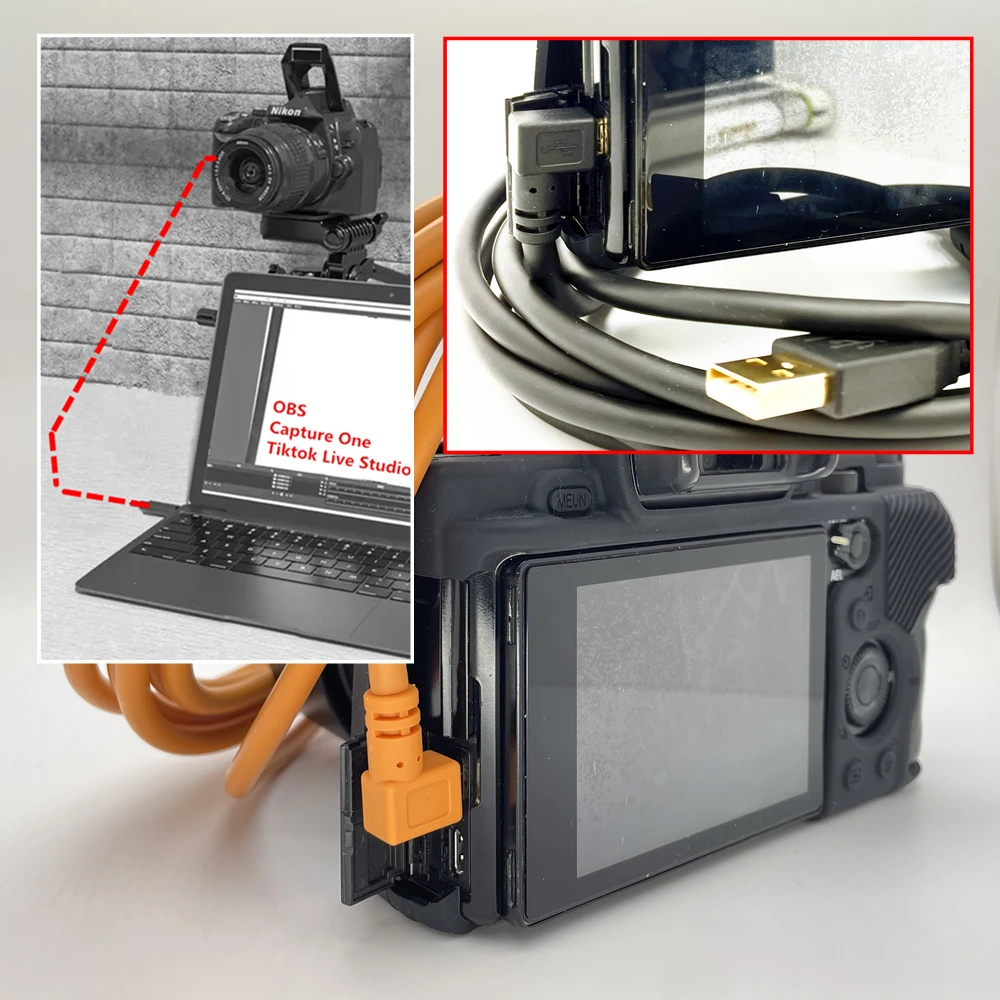 Tipo-c Usb para Micro b Live Streaming Cabo para Sony Zv1 M50 Câmera Tethering pc Imaging Edge Youtube Tiktok Capture One Usb-c 3m - Image 2