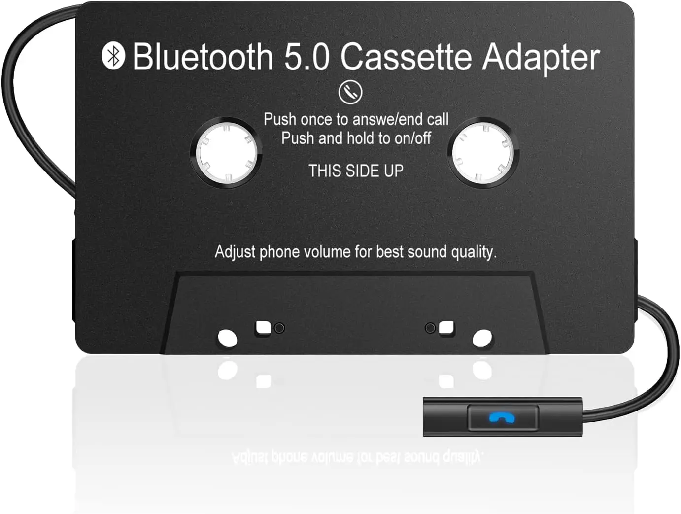 Audio Cassette Aux Adapter Tape Desk Player Mobile Phone Music Car Voice Hands Free