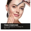 Silver Mirror Light Black Round Head Safety Nose Hair Scissors Neutral Stainless Steel Scissors Manual Trimming Shears tools New 2