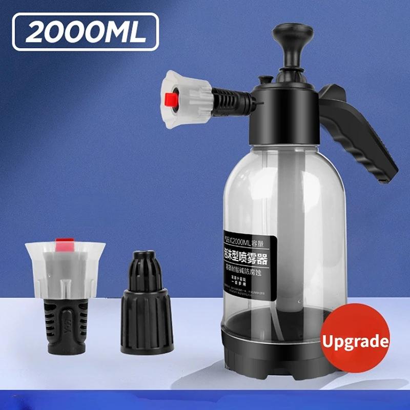 2L Hand Pump Foam Sprayer with 2 Types of Nozzle Hand Pneumatic Foam