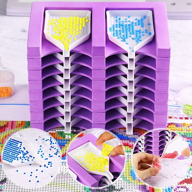 16 Slots Diamond Painting Tray Organizer Diamond Painting Accessories Tray Tools Kits Organizer diamond painting storage box diamond painting tool set diamond painting accessories