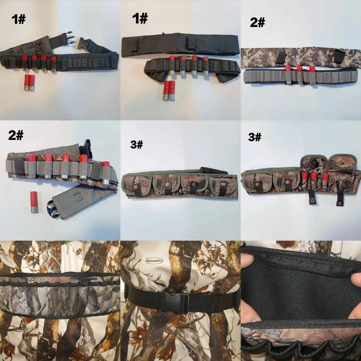 Facailu Pouches Hunting Shell Belt Shotgun Bullet Shell Belt Holder