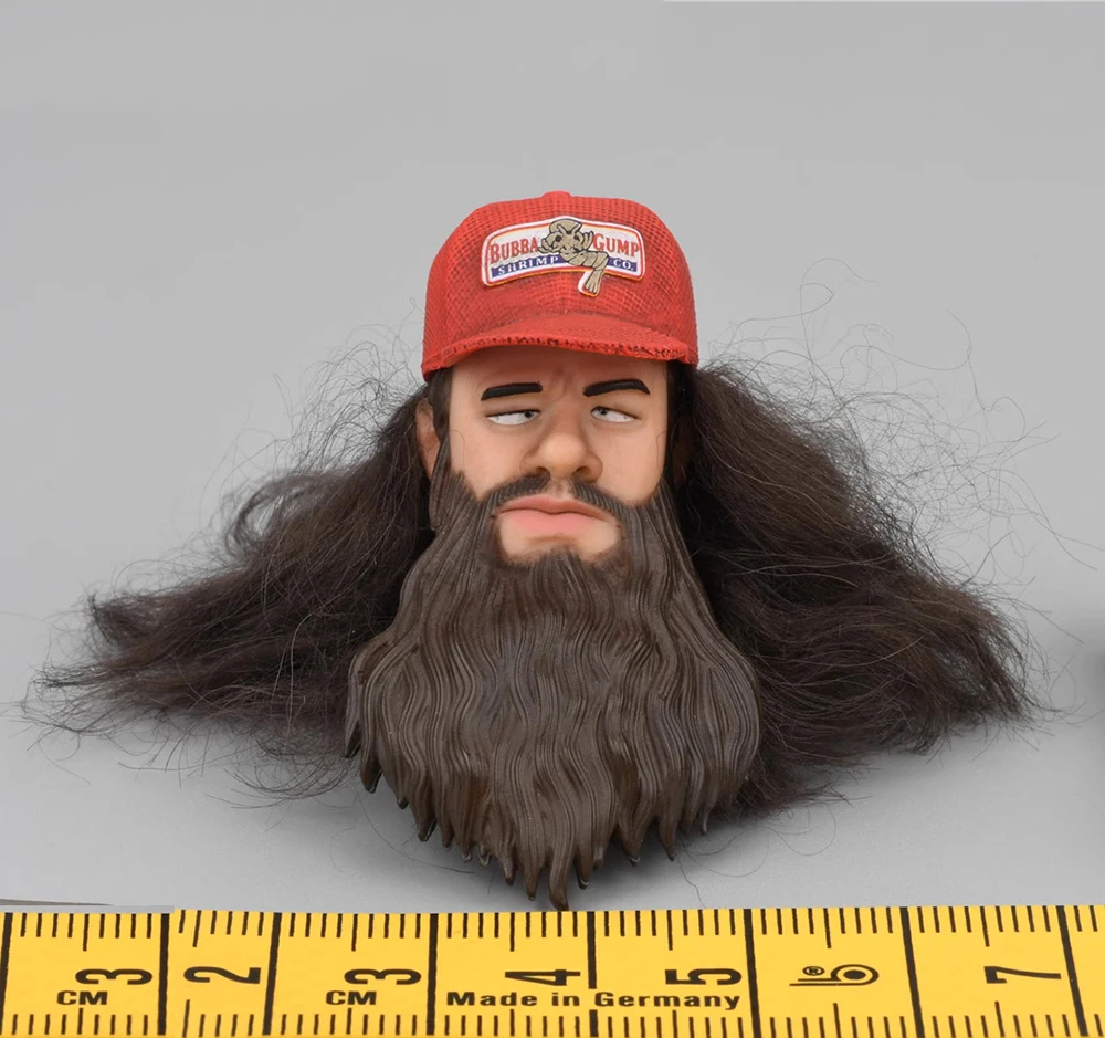 

1/12 BOBTOYS FM-03B Pocket Series Film Museum Good guy Forrest Gump Tom Hanks Head Sculpt Carving with Cap Beard For 6" Action