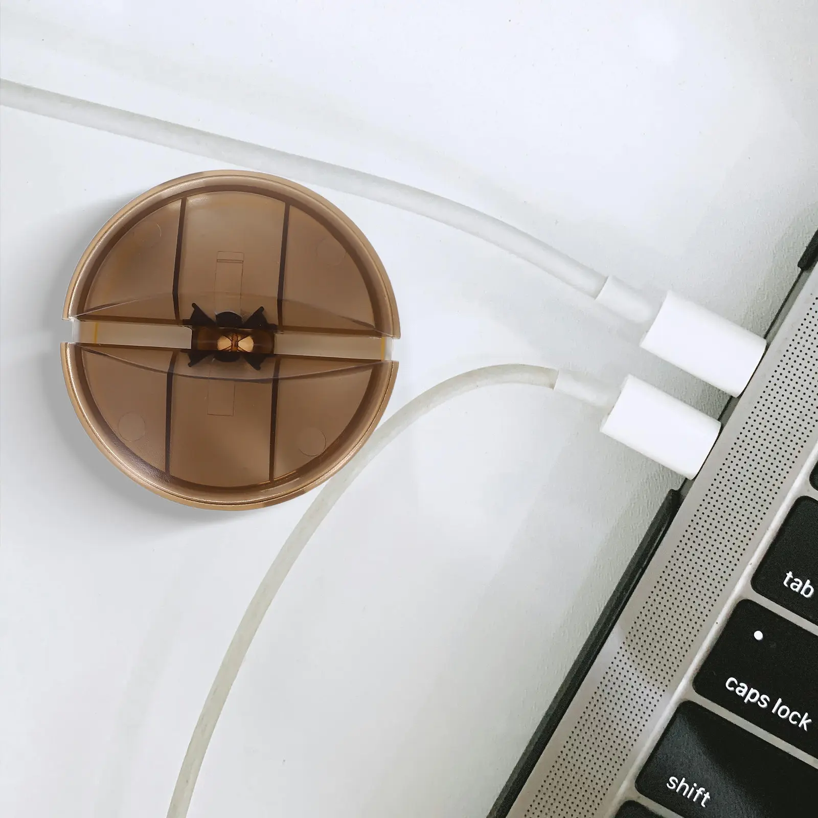 데이터 충전 케이블용 4Pcs 컴팩트 케이블 리트랙터 정리함, 엉킴 방지 휴대용 책상/백팩 코드 관리 박스