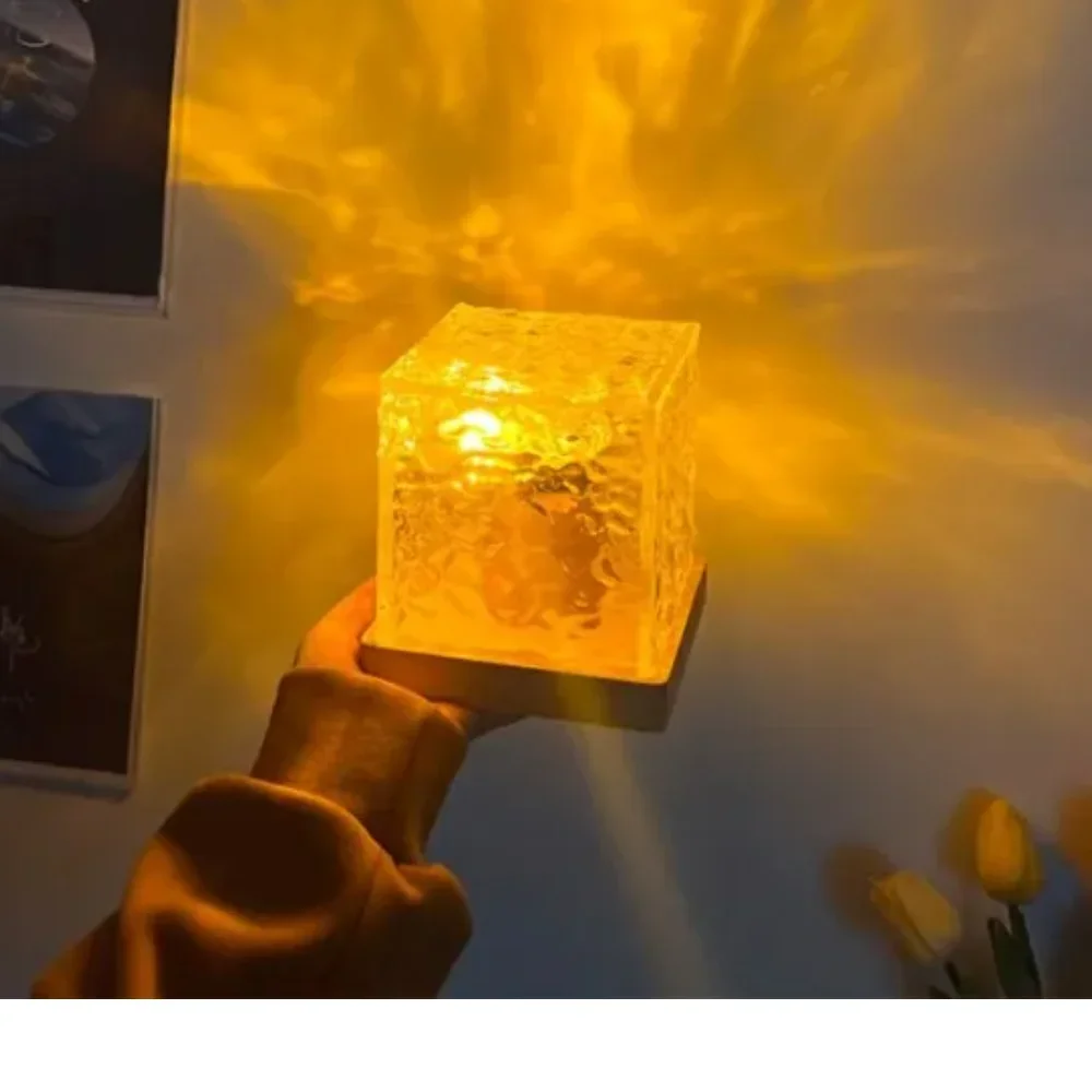 مصباح كريستال ليلي проектор ماء 16 لون