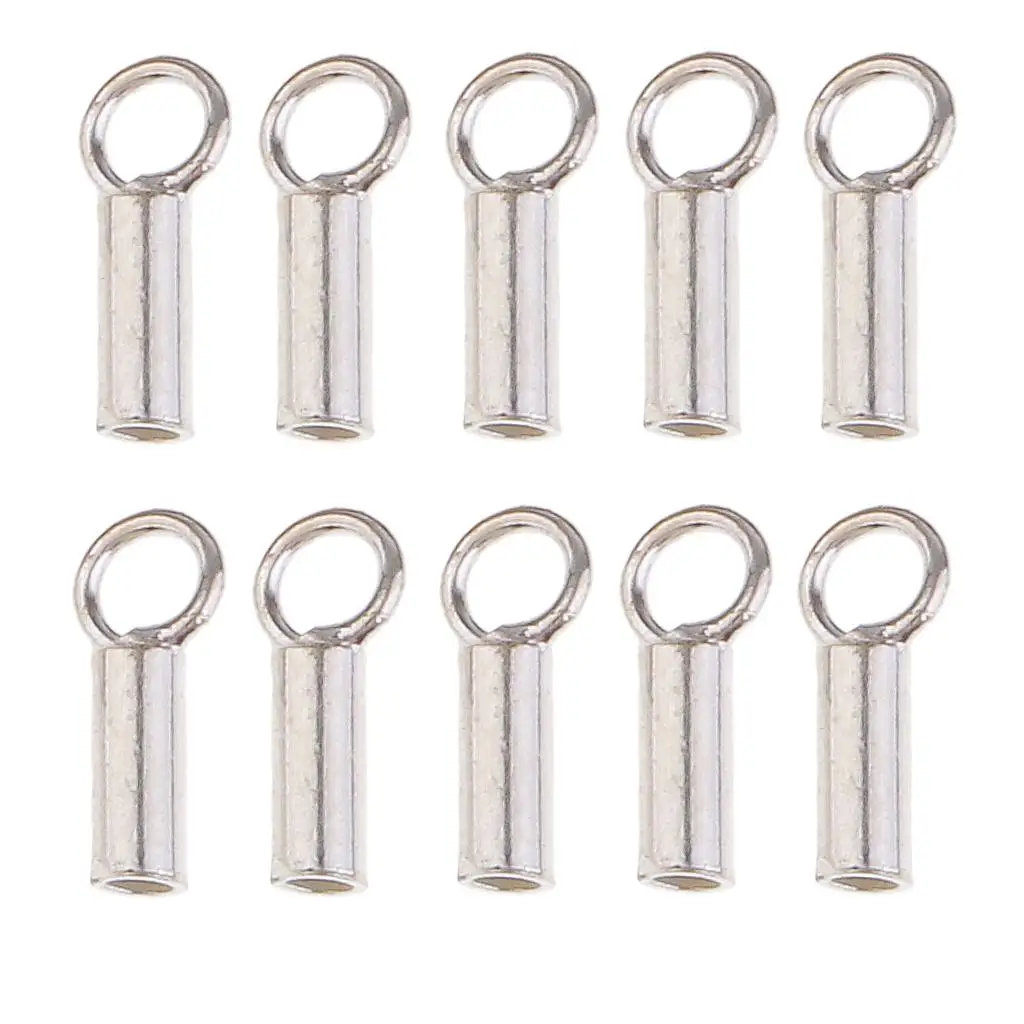 

10 Pieces 925 Sterling Tube Beads Stopper End Bead for DIY Necklace Bracelets, Collars Special Jewelry Design