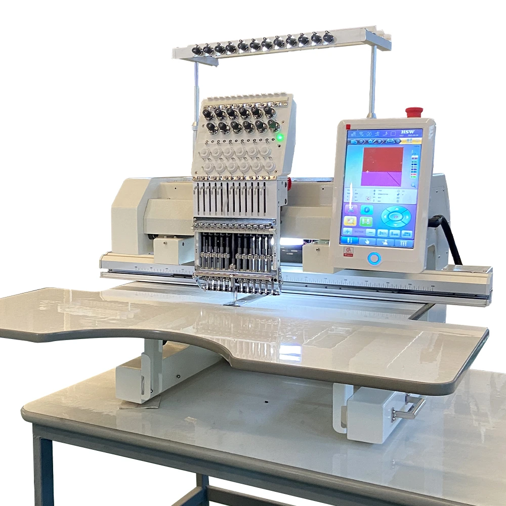 High Speed Single Head 12 Needles Embroidery Machine Equipements