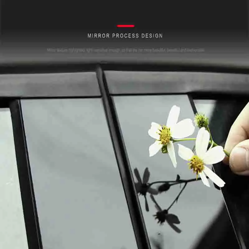 BMW 시리즈 X 1, 3, 5, 7, E46, F20, E90, F30, G20, E60, G30, F10, F11, F01, F02, F03, F04 용 블랙 미러 글로스, B + C 필러 스티커