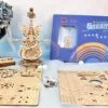 3D Butterfly Cello Puzzles Toys Building Blocks Kits Mechanical Music Box for Child Girls Adult Gift DIY Wood Assemble Model Set 6