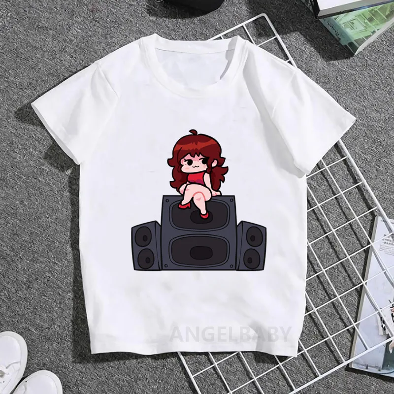Hot Game Friday Night Funkin Cartoon Kids T shirt Girls Summer Fashion Tops Baby Boys Clothes Children Short Sleeve T-shirt