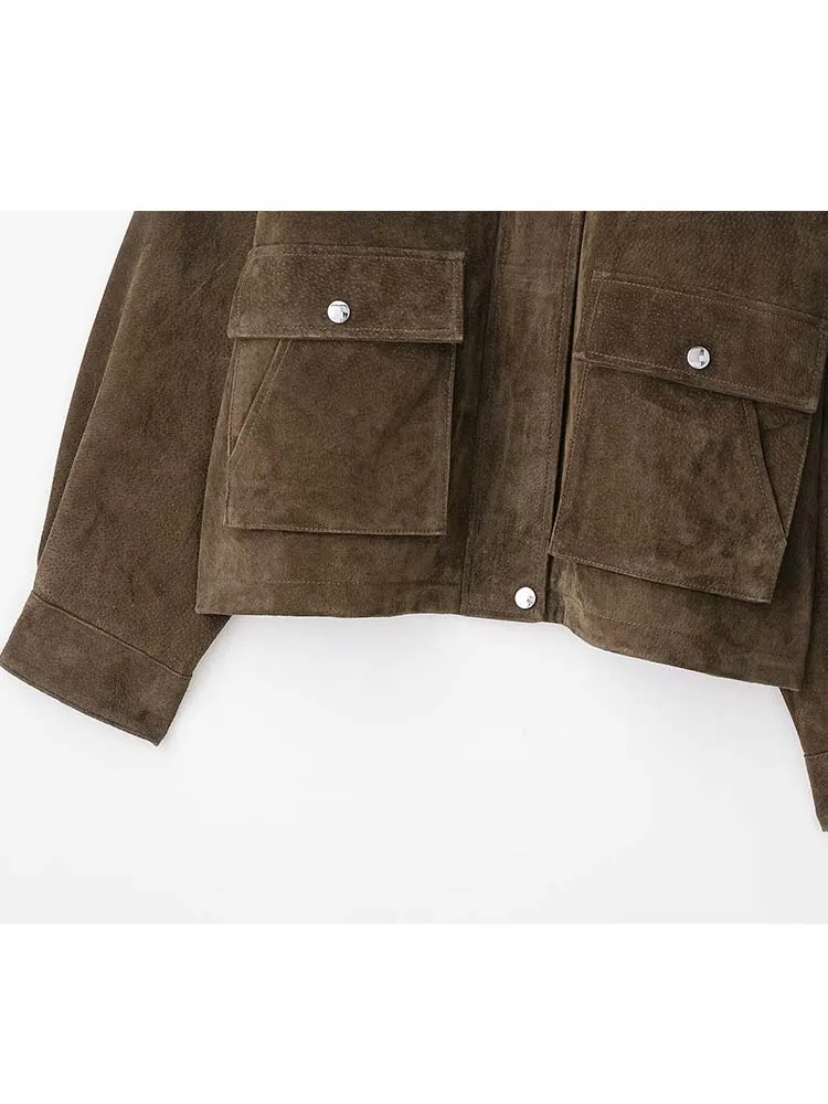 Women Leather Jacket 2025 New Spring Fashion Long Sleeve Zipper Coat  Female High Street OuterwearLong Sleeve New Jackets ﻿