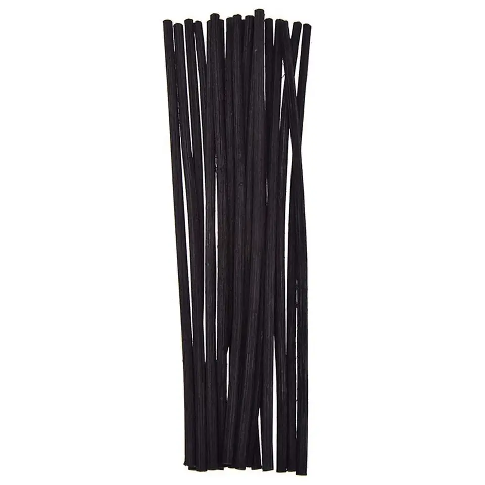 100 Bastoncini Di Rattan Per Diffusori | Profuma Ambiente | Ricarica Per Oli Essenziali | 20 Cm X 3 Mm | Colore Nero - 4