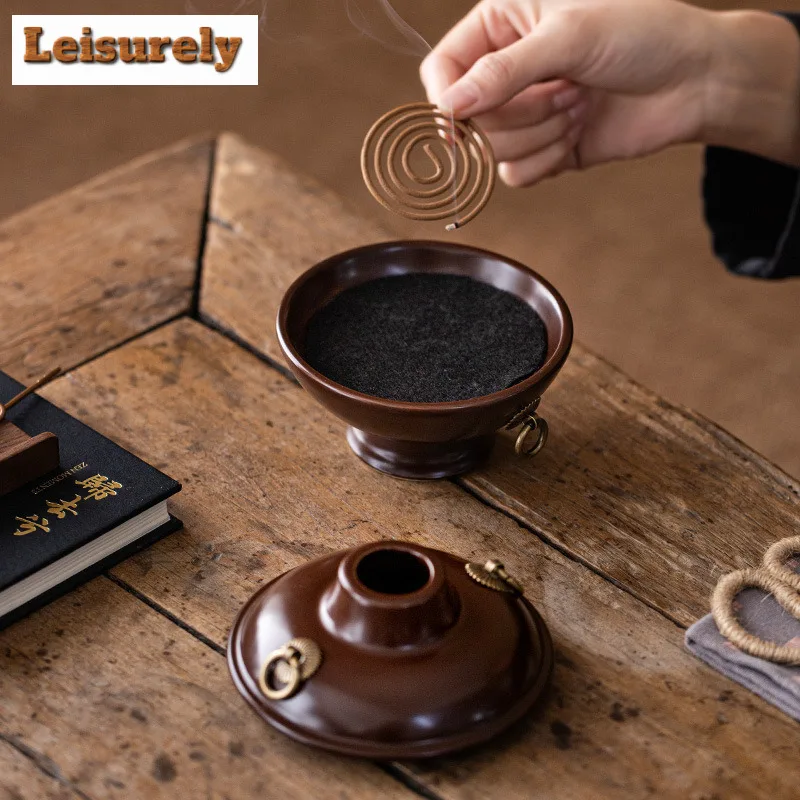 Ceramic Imitation Hot Pot Incense Holder Incense Waterfall Incense Burners Meditation Censer Tea Services Accessories Ornaments