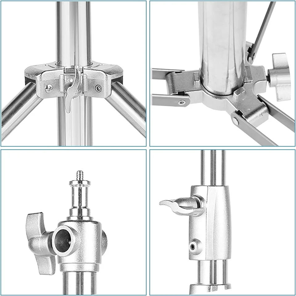 Selens Set 3 Punte In Acciaio Inox Per Treppiede Con Attacco 1/4" - Adattatore Per Monopiede E Supporti Fotografici - 2