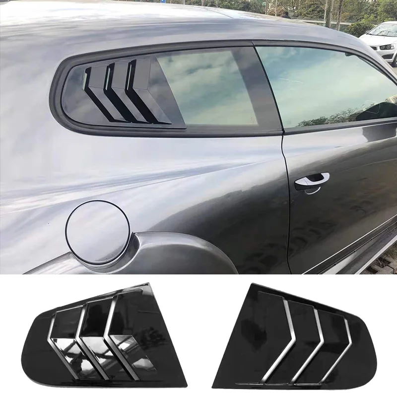 Quarter Side Window Louver Scoop Cover Vent Carbon Surface Style Spoiler Decorative Accessories For VW Scirocco 2009 -