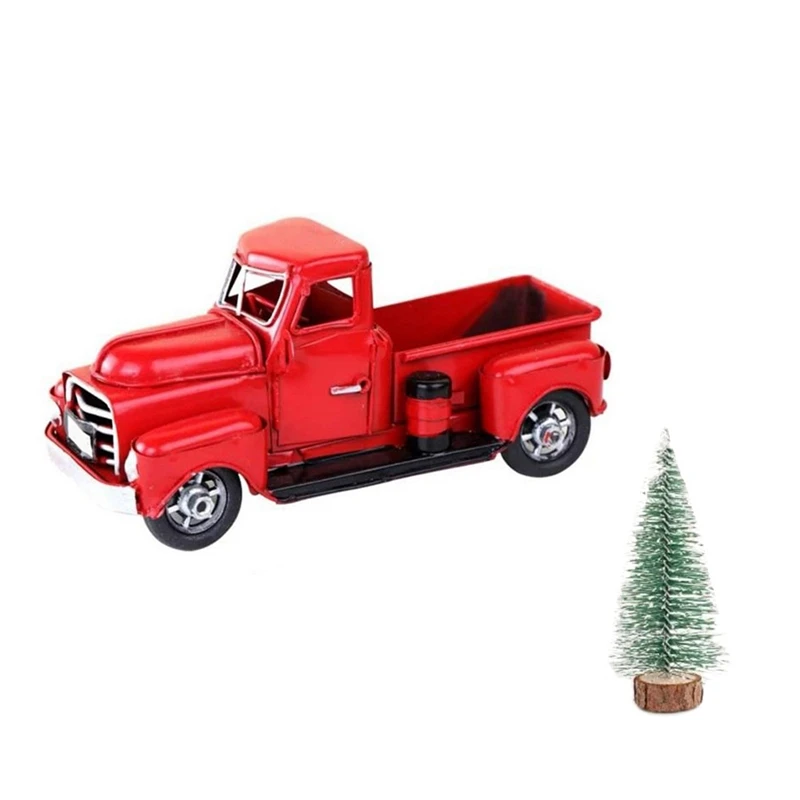 

1 Piece Christmas Gift Retro Red Truck Christmas Ornament Pickup Truck Red&Green