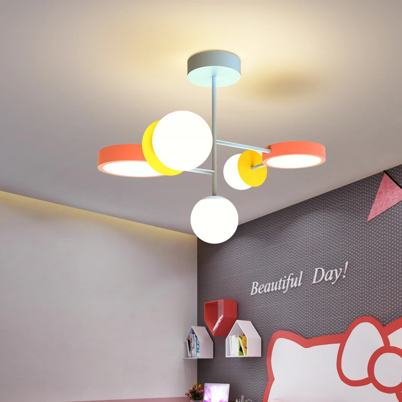 LED Children's Room Ceiling Chandeliers Nordic Minimalist Boy Girl