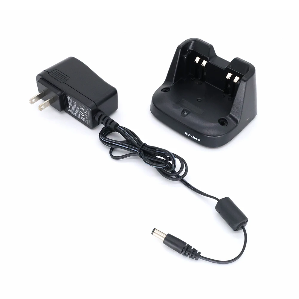 BC-240 Dock Charger Base & AC Power Plug Adapter for ICOM IC-V86/U86 two way radio for BP-298 BP298 Battery