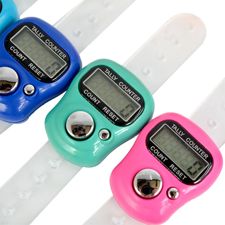 Sewing Counter Mini Digit LCD Digital Golf Finger Hand Ring Stitch Marker Row Tally Electronic Counter Clicker For Sewing Knitting Weave Tool