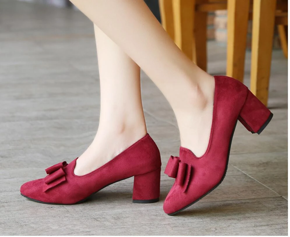 Versat de tacón alto y esponjoso para mujer, calzado femenino de punta estrecha, color caramelo, con lazo, 2022| | -