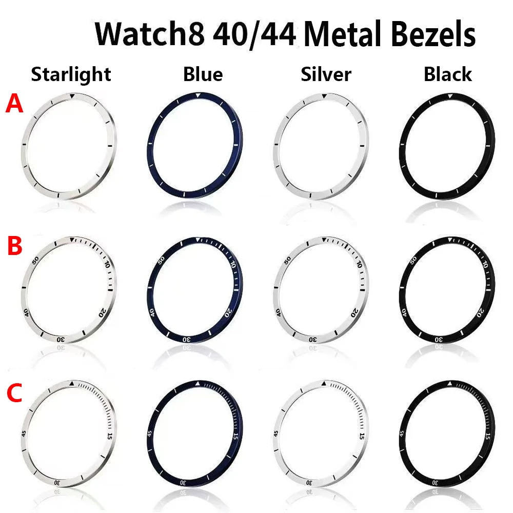 Metall-Lünettenring für Samsung Galaxy Watch 8 40 mm 44 mm, dekorative Edelstahl-Uhrenlünette, Schutzhülle, Uhrenzubehör – Detail 2