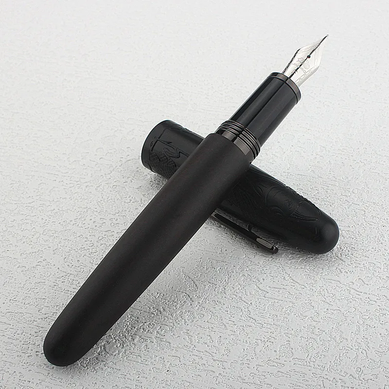 Jinhao 9056 Cattle Natural Wood Fountain Pen Handmade EF/F Nib Ink Pen with Converter School Office Supplies Stationary PK 9019 4