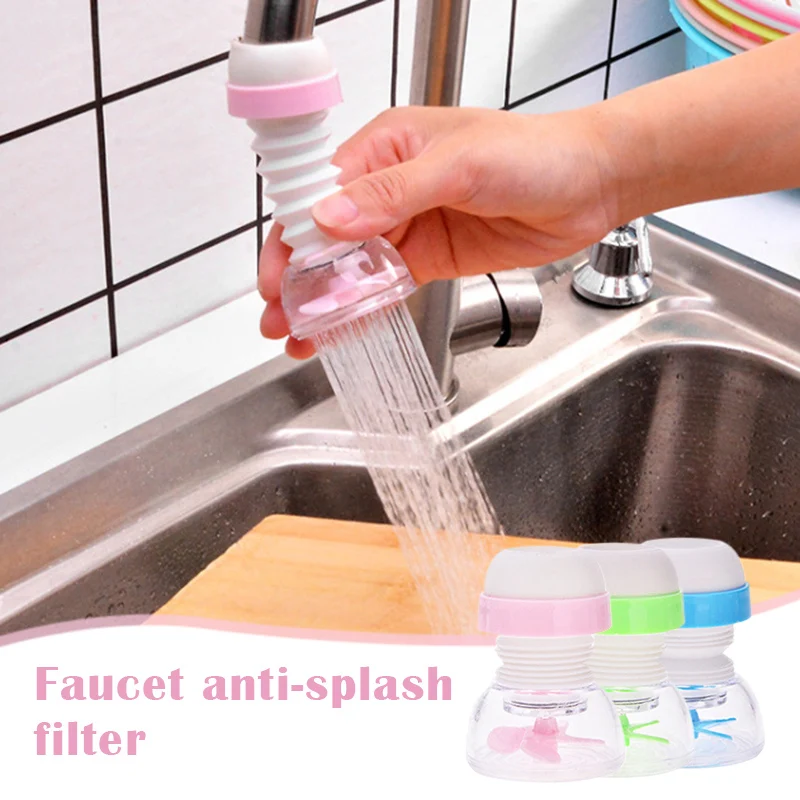 

360 Adjustable Flexible Kitchen Faucet Tap Extender Faucet Save Water Splash Proof Water Outlet Shower Head Water Filter FU