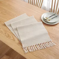 Natural Jute Table Runner with Tassels Rustic Farmhouse Boho Table Runner for Home Dining Table Decor Bohemian Wedding Decor 2