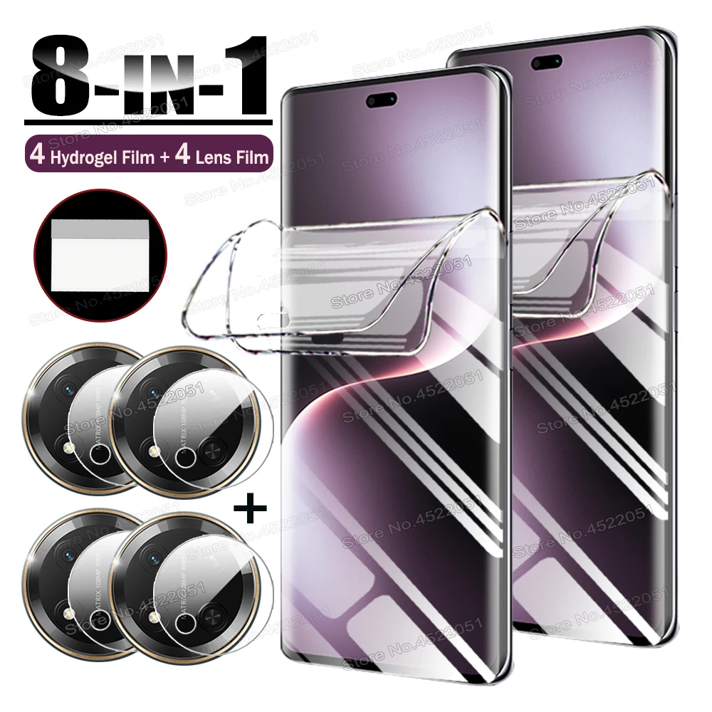 8-in-1 Slim Hydrogel Screen and Soft Camera Lens Protector Film Pack