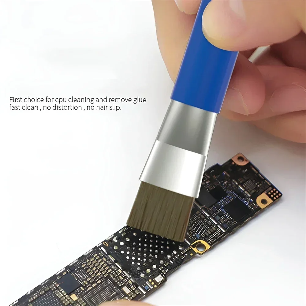 Anti Static Brush Anti-Static ESD Double Headed Brush Circuit Board Repair for IC Chip PCB Welding Mobile Phone/Computer Mainboard Cleaning