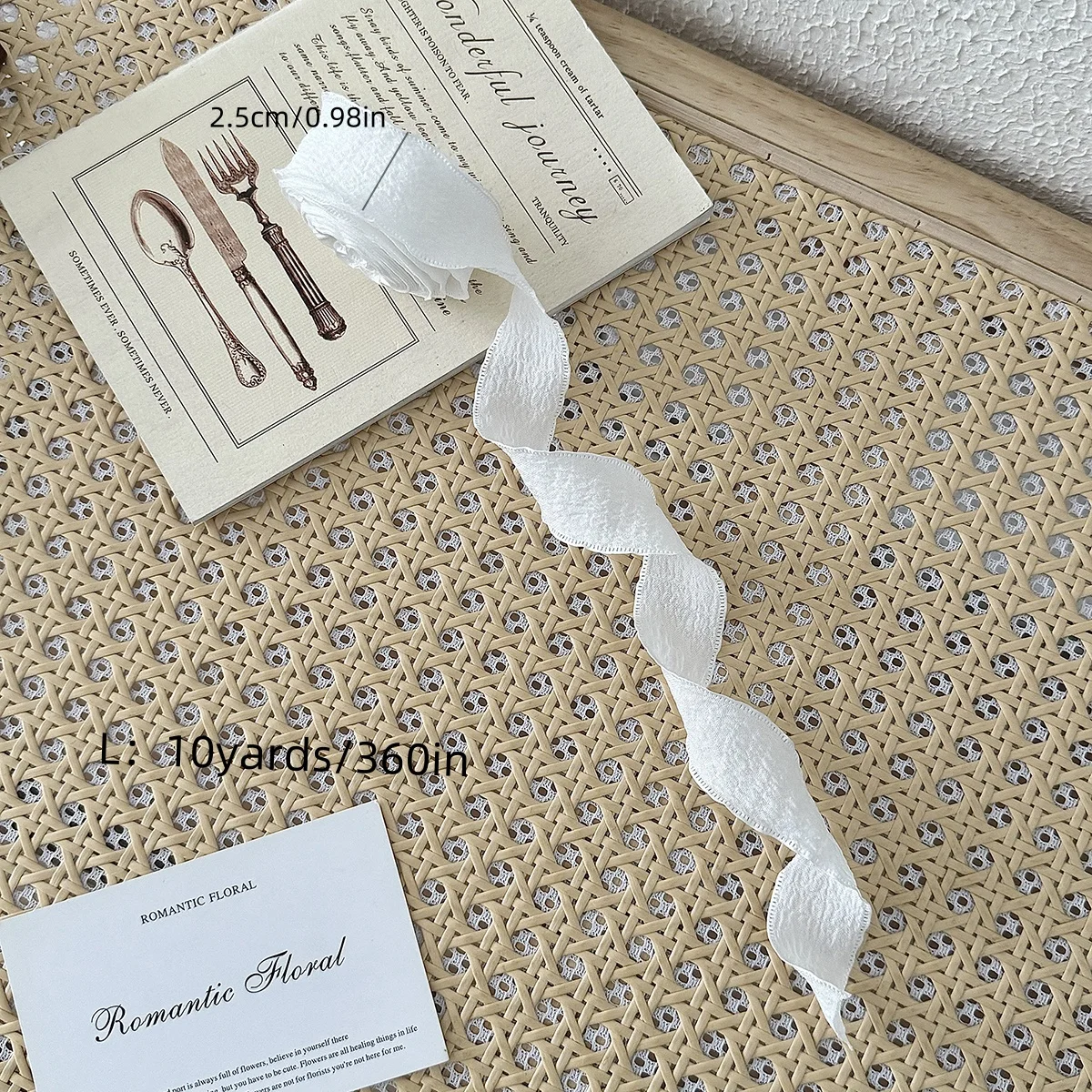 Fishtail Yarn Ribbons Wave Edge Pleated Chiffon Ribbon Gifts Packaging Material Wedding Birthday Party Flower DIY decor 1pc