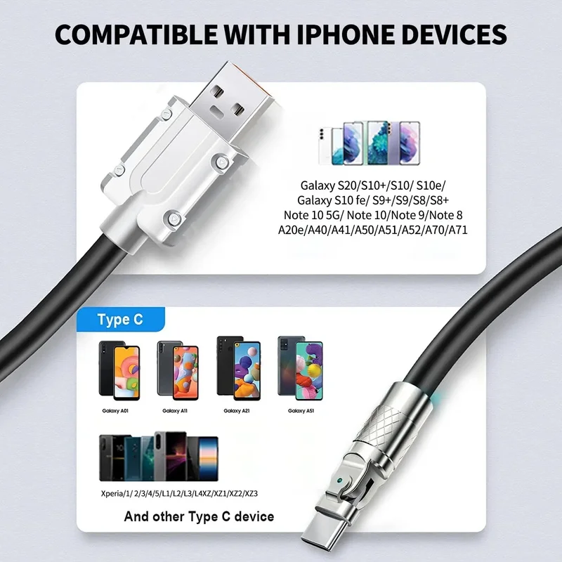 Type c charging cord USB 120W Type C Charger Fast Charging Type C Charging Cords Phone Fast Charging Cord Compatible with Galaxy S20/S20 S10