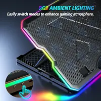 Gaming Laptop Cooling Pad with 15 Quiet Fans, 12-17.3 Inch, Adjustable Height, 2 USB Ports, Phone Stand - Image 5
