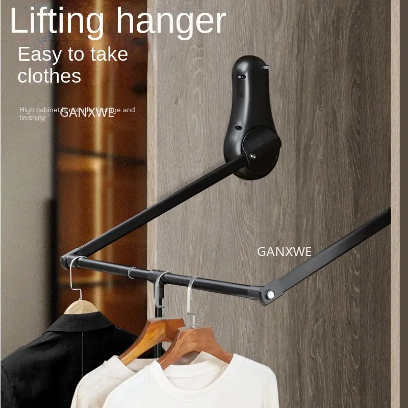 

Wardrobe Lifting Clothesline Rod Pull-down Wardrobe Clothes Rod Hardware Accessories Cloakroom