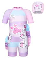 Jurebecia Girls 1-Piece UV Protection Swimwear Kids Cartoon Swimming Costume Child Rush Guard Swimsuit Beach Holiday Swim Wear 6