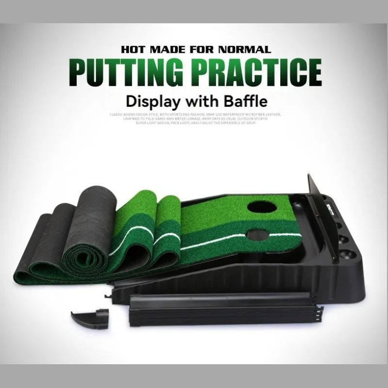 3M Golf Putter Mat Portable Outdoor and Indoor Golf Practice Mat True Rolling Surface Golf Putter Golf Ball Back to the Fairway 6
