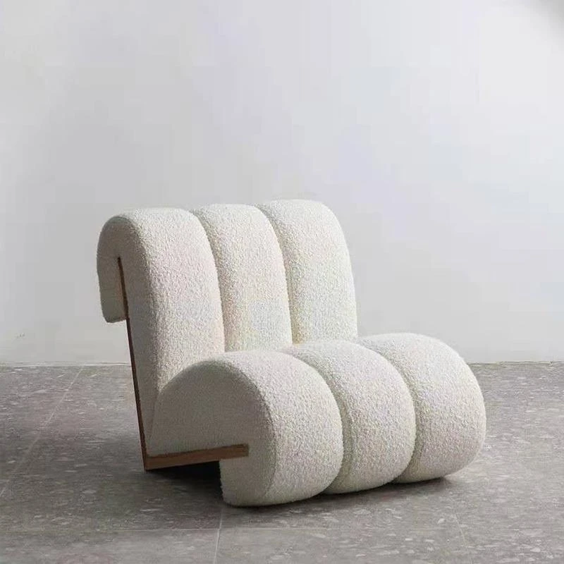 

Creative White Modern Sofa Chairs Leisure Backrest Nordic Style Model Room Small Leisure Single Lounge Chair Hotel Apartment