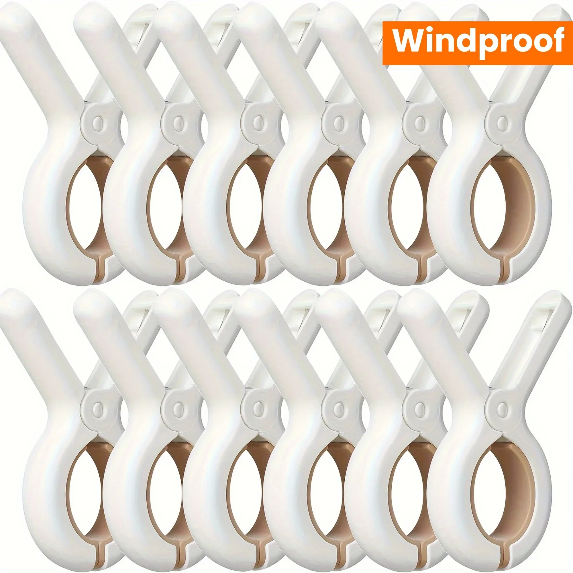 6/12pcs Plastic Clothes Clips Blanket Drying Clips Windproof Clothes Clips Beach Towel Clips Heavy-duty Household Items