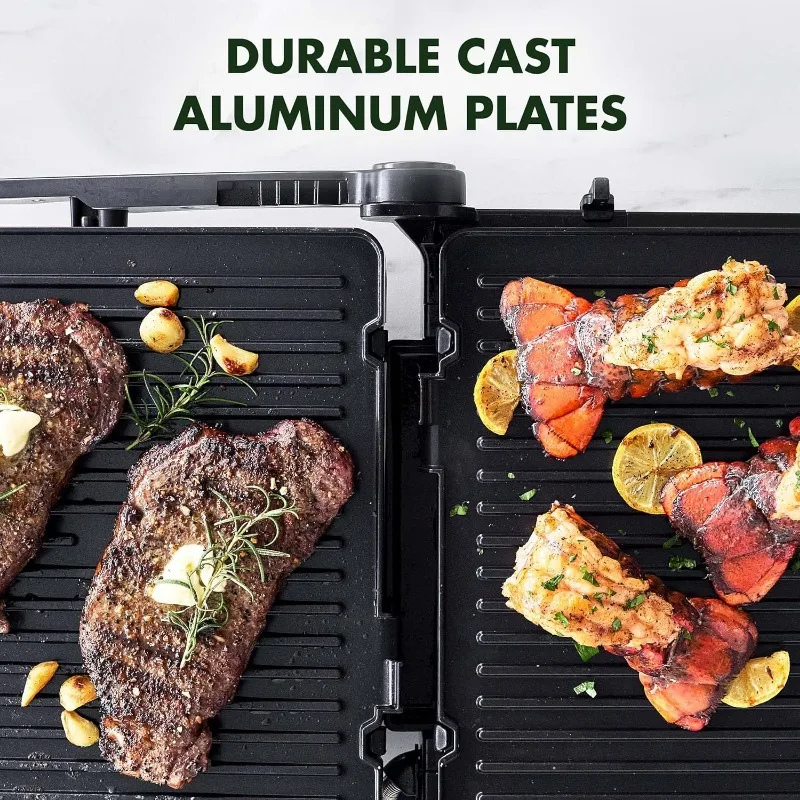 7-in-1 Multi-Function Contact Grill & Griddle, Healthy Ceramic Nonstick Aluminum,Grill & Waffle Plates, Adjustable Shade & Shear 5