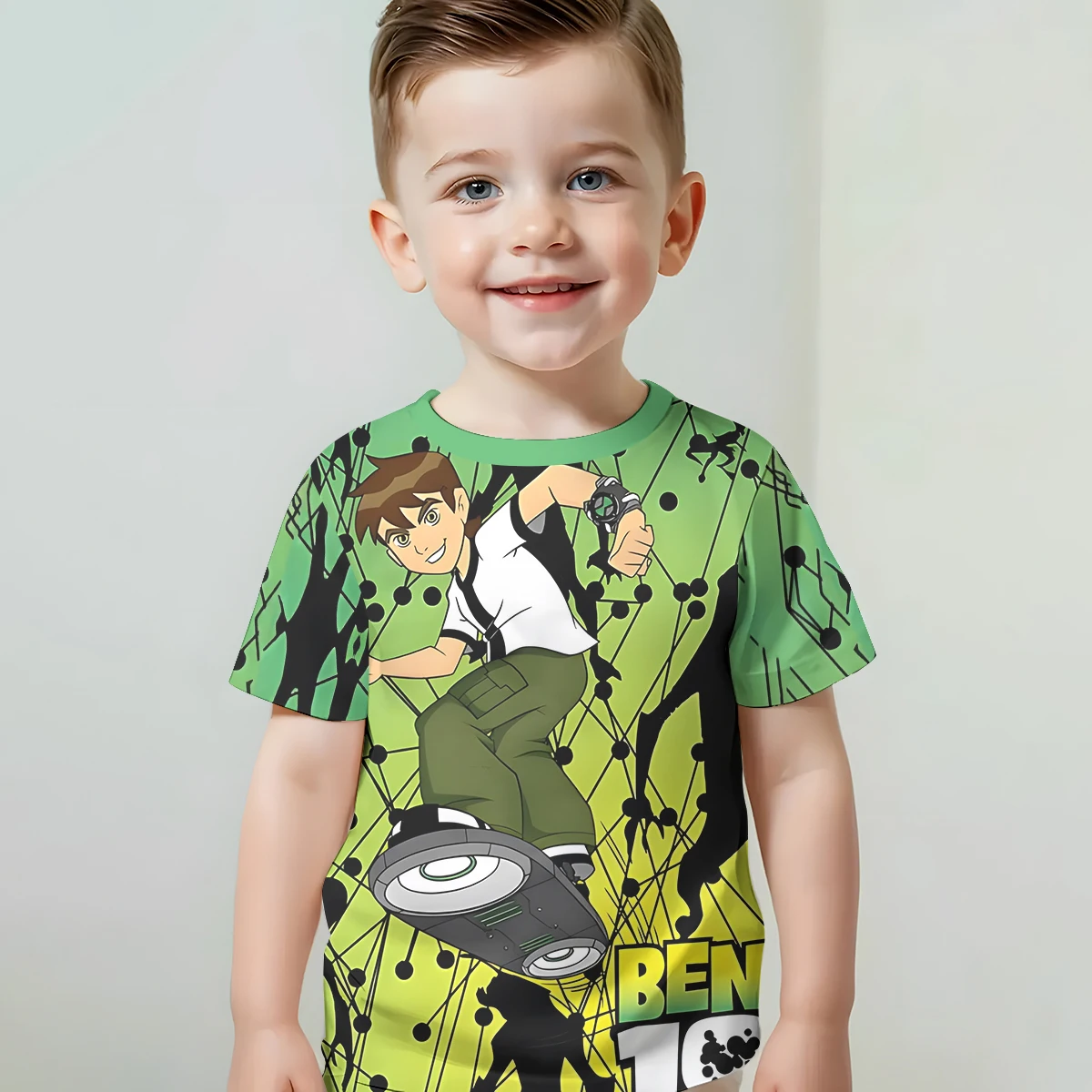 Ben Tennyson 10 T 3D Print Baby Clothing 5 to 14 Years Male Outdoor Clothes for Children Boy Girl Child T-Shirt Top Shirts 2