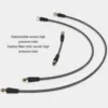 15cm 65cm 80cm Diving High Pressure Regulator Hose Professional Carbon Fiber Woven Flexible Safe Scuba Diving High Pressure Hose 5