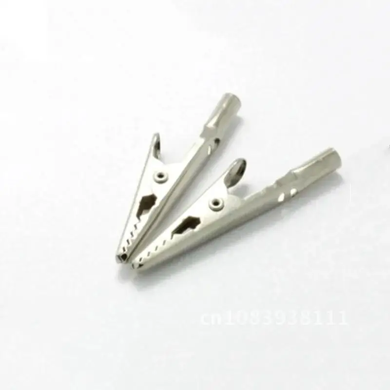 

Stainless Steel Electric Test Clips Cable Lead Screw Probe Clamps Silver 10PCS/Set Single Prong Alligator Crocodile