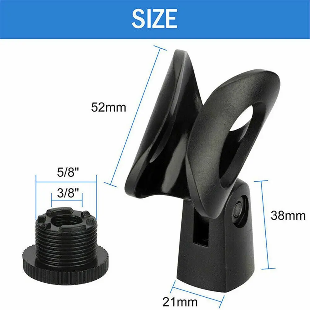 Mic Clip Universal Wired/ Wireless Microphone Mount Holder for Mic Stand Accessories microphone stand microphone mount clamp microphone shock mount 4 Pack