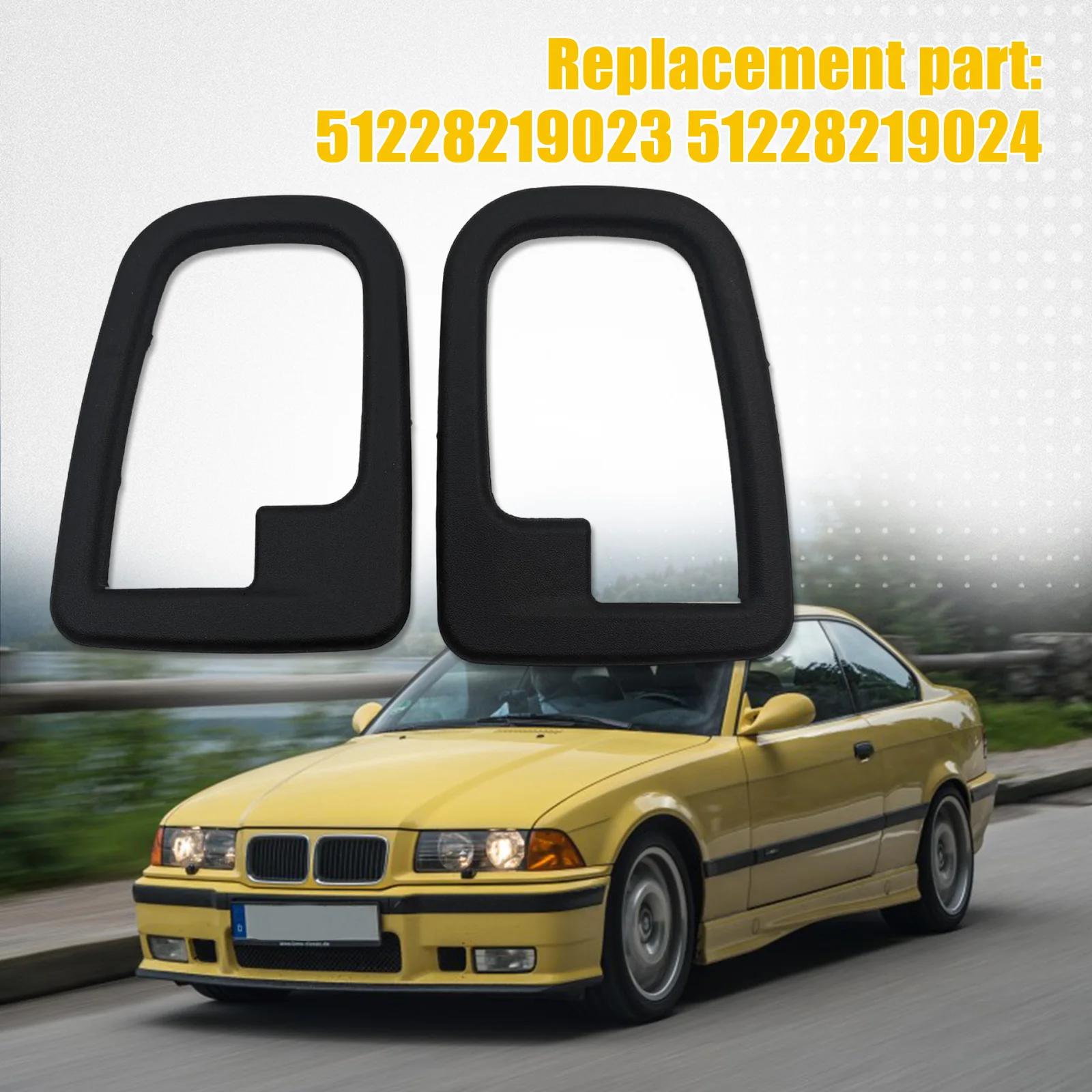 ECSiNG Coprimaniglie Portiera Per BMW Serie 3 E36 – Set 2 Pezzi OEM 51228219023 / 51228219024