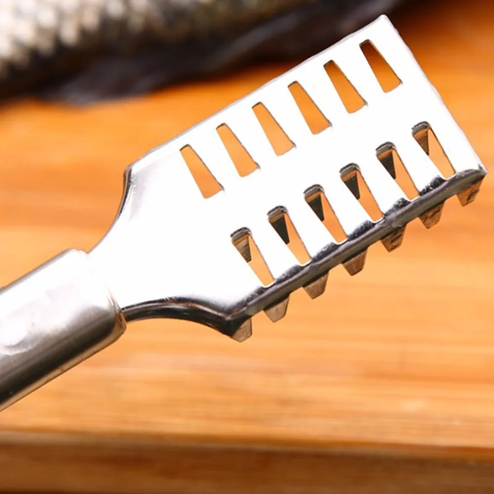 Stainless Steel Fast Cleaning Fish Peeler Scale Remover Seafood Crackers Fish Scaler Cleaner Planet Skin Brush Scraper Tool