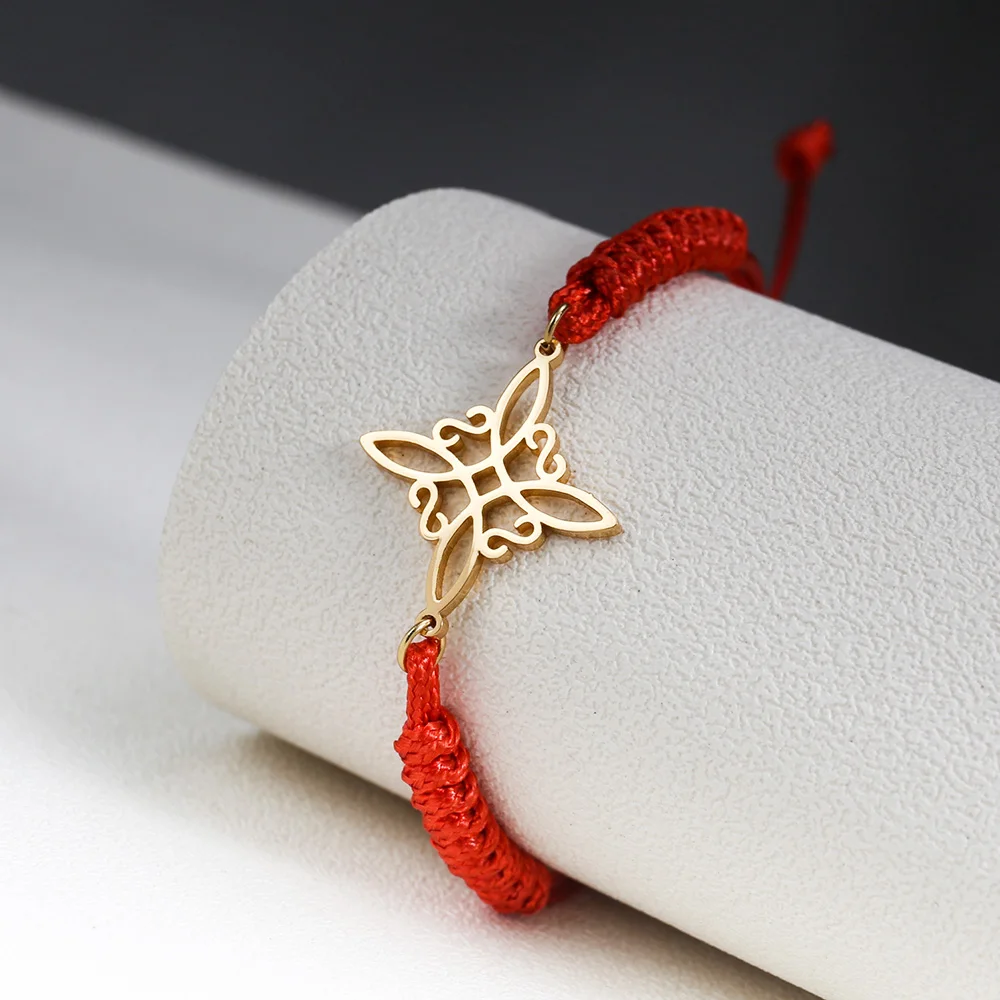 Rope Bracelet Witchcraft Women Stainless Steel Charm