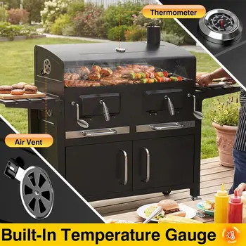 63-Inch Charcoal BBQ Smoker 1