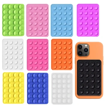 Custodia per telefono con aspirazione in silicone a mani libere Supporto adesivo forte per iPhone 16 15 14 13 12 11 Supporto per telefono con cover posteriore Samsung S24 S25
