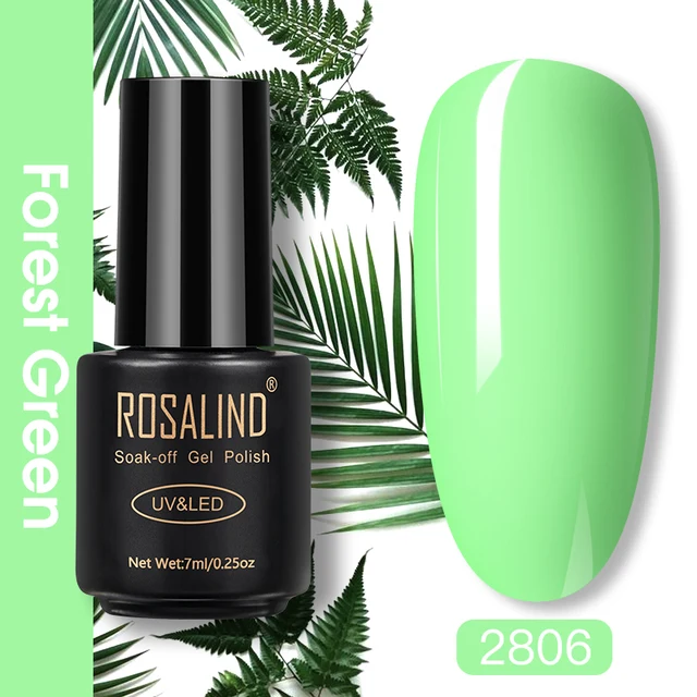 ROSALIND Nail Gel Polish Glitter Series Gel Varnishes All For Manicure Soak Off UV Lamp Nails Art Semi Permanent Gel Polish RA2806